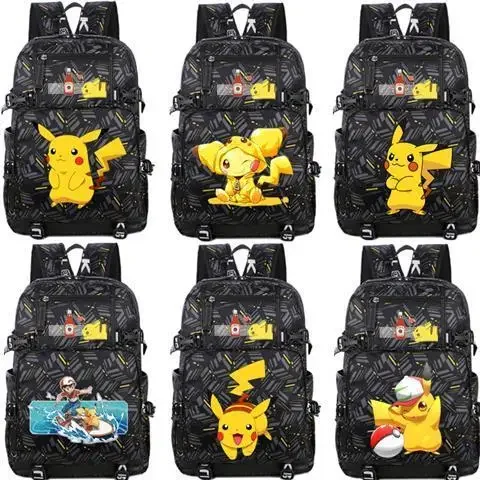 

Anime Pikachu Pokémon Pokemon Schoolbag Male and Female Junior High School Students Shoulders Large-capacity Backpack