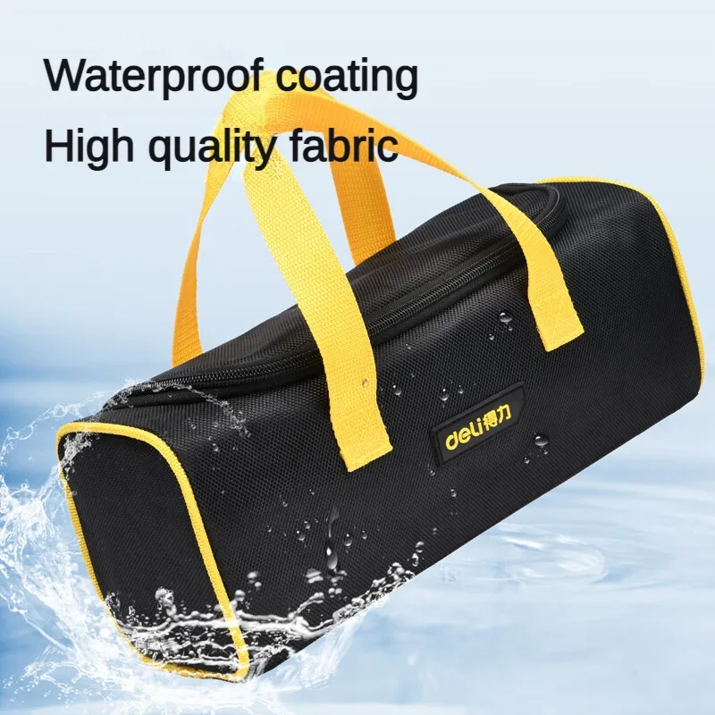 Deli Large / Small Multifunctional Tool Bag Waterproof Wear-Resistant Durable 1680D Oxford Cloth Portable Tool Storage Tool Bag