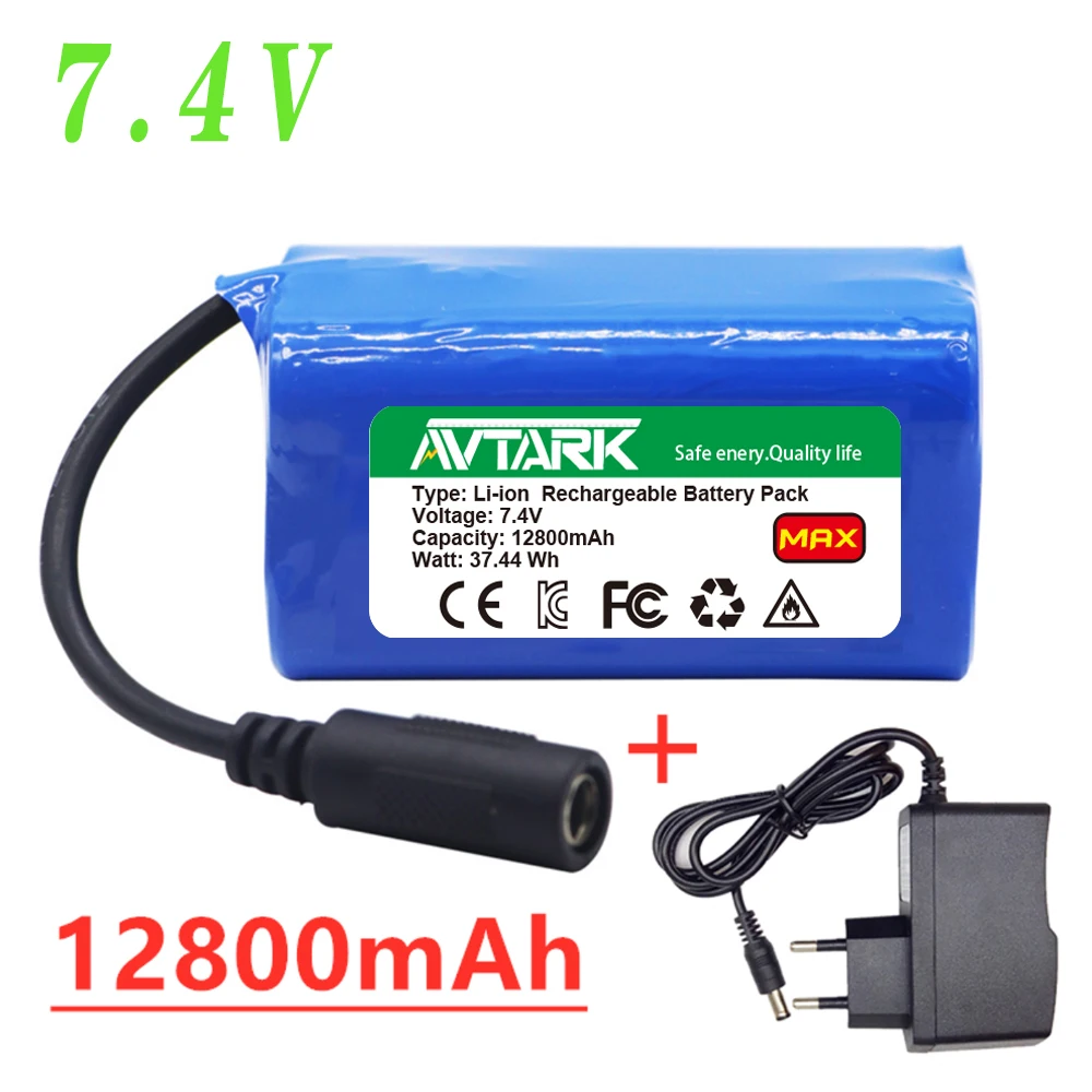

Upgrade7.4V 12800Mah 6800Mah Battery For T188 T888 2011-5 V007 C18 H18 So on Remote Control RC Fishing Bait Boat Parts 1/3pcs