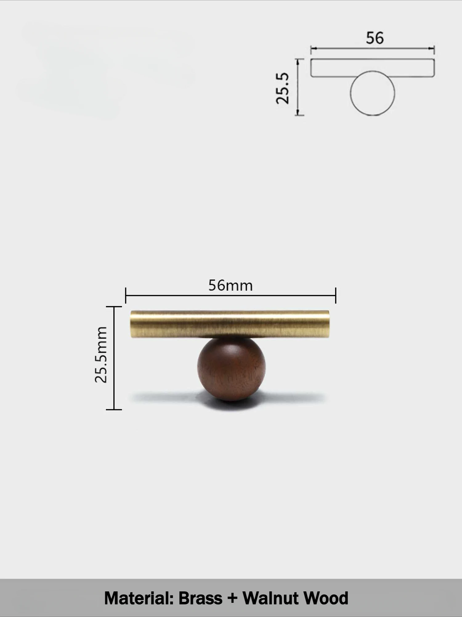 

Ручки для шкафов TINYHOB бронза + орех