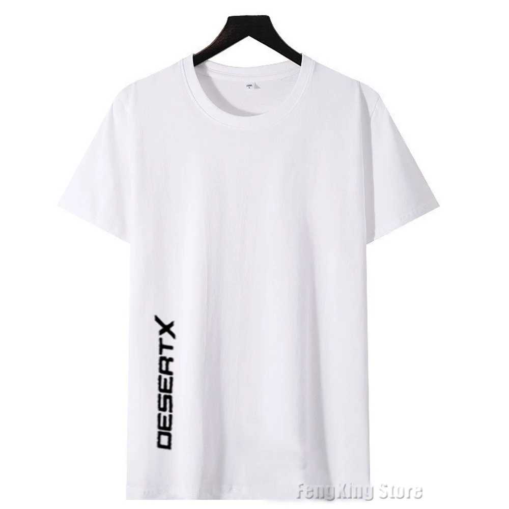 

For Ducati Desert X DesertX New Combed Cotton Short Sleeve T-shirt Men's Round Neck Printed Logo T-shirt