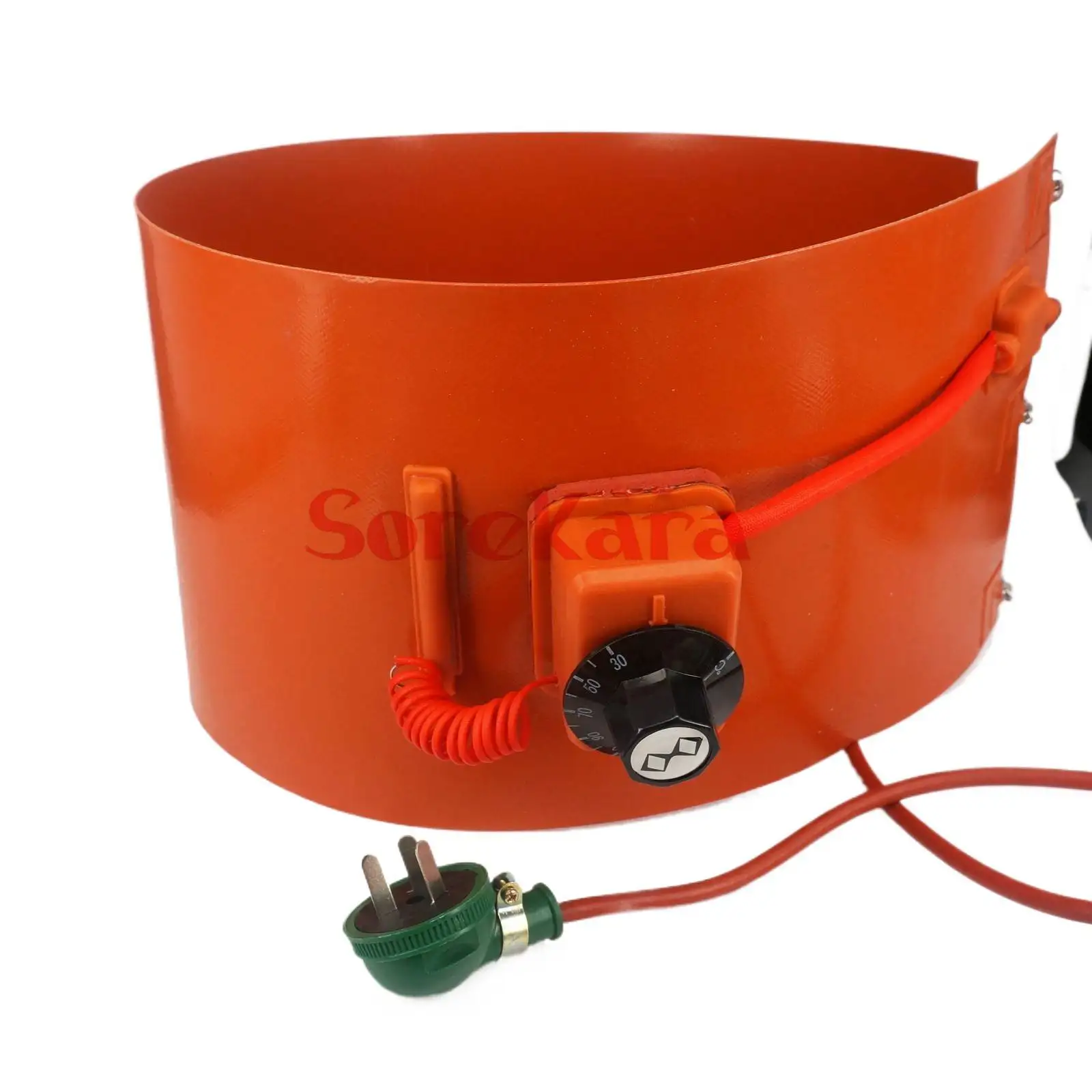 

20 л (4,4 галлона) 200x860x1,8 мм 800 Вт 220 В Гибкая силиконовая лента для обогрева барабана одеяло масло бочка для биодизеля электрические провода