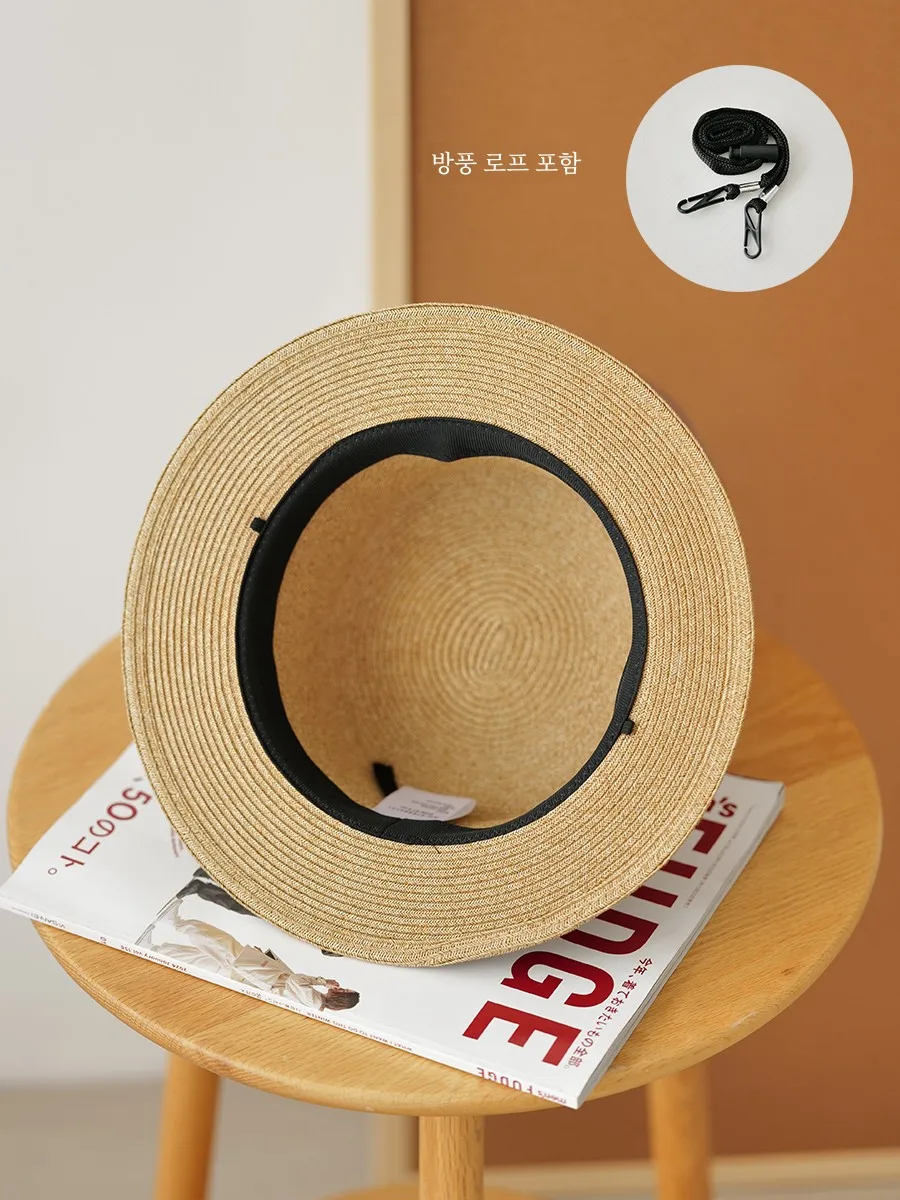 Himade Хепберн Sle французская соломенная шляпа с плоским верхом для летнего пляжа