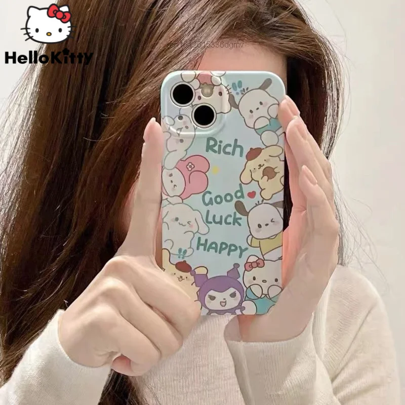 

Sanrio Hello Kitty Kuromi Cartoon Anime Shell Iphone 6 7 8 Plus Se2 Shell X Xr Xs 11 12 13 14 Pro Max Cute Print My Melody Case