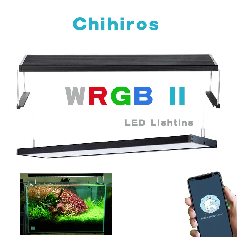 

Лампа для аквариума Chihiros WRGB II, 2 вспышки, RGB, полный спектр, управление через приложение через Bluetooth