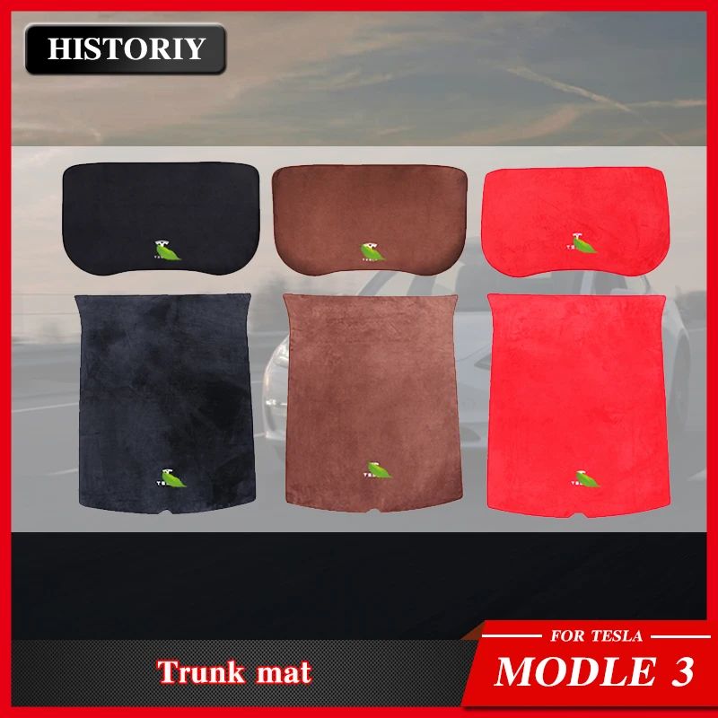 

For Tesla Model 3 2022 Accessories Flannel Cushion Model3 2021Front Trunk Mats Storage Box Dust Protection Pad Interior