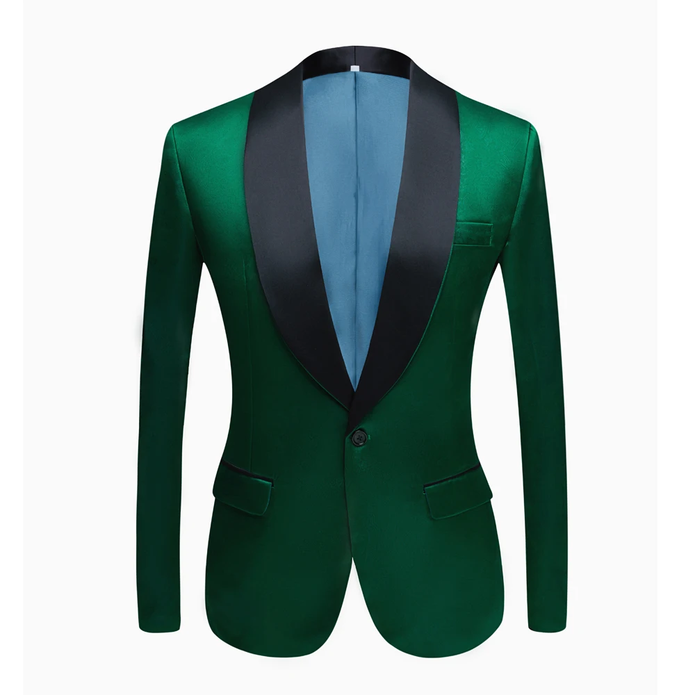 Men's bright face embossed suit Green Violet yellow blue Coat 2020 Custom Made Casual Wedding Prom Groom Blazer Jacket
