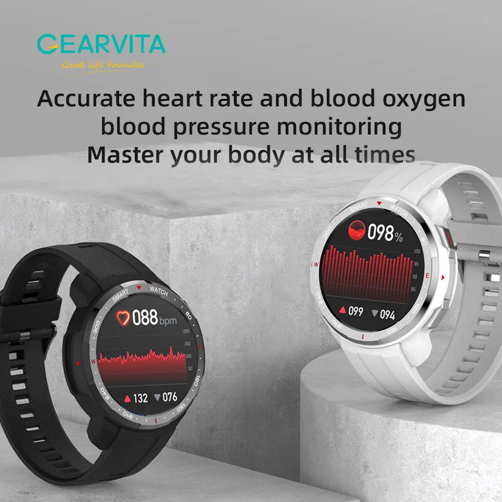 8G Memory GPS Status Smart Watch Wrist Recorder Music Bluetooth Call Blood Pressure/Oxygen Men For Huawei Xiaomi Smartwatch |