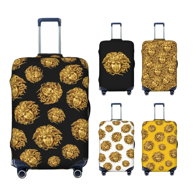 

Halloween Snake Hair Greek Mythology Medusa Head Luggage Protective Dust Covers Elastic Waterproof Suitcase Cover Travel
