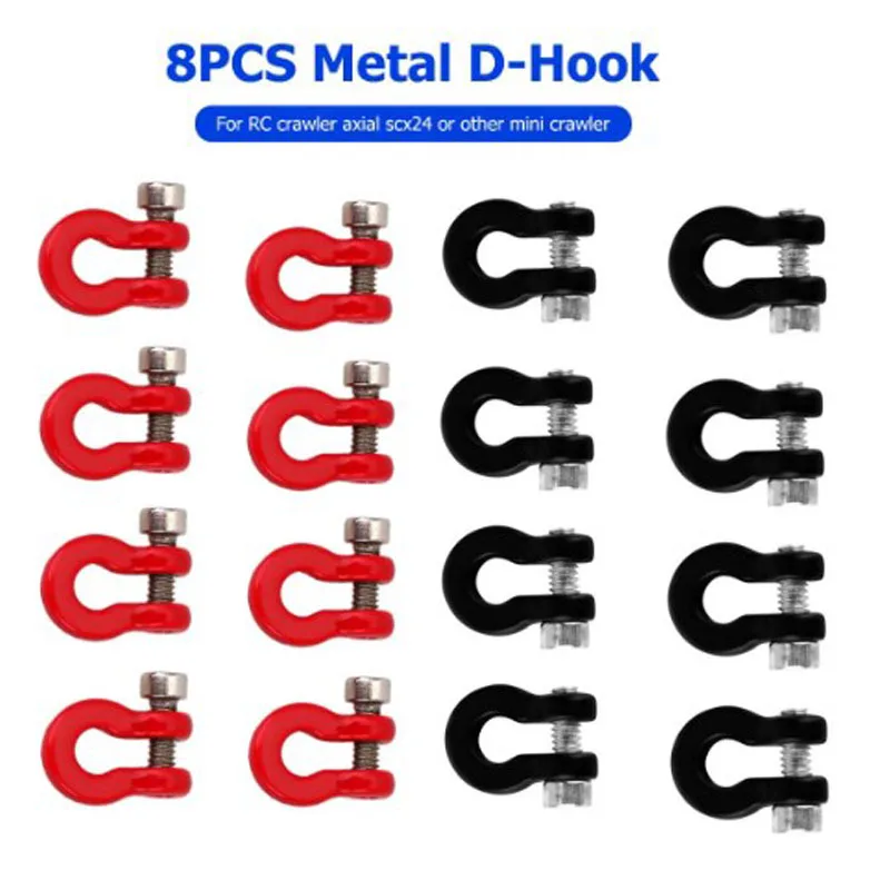 

8 шт. осевой SCX24 Радиоуправляемый гусеничный автомобиль металлический бампер D-образное кольцо буксирные Крючки красный металлический бамп...