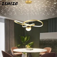 led chandelier light ceiling pendant lamps creative sky star projection lights for dining room kitchen room bar shop lamp 220v