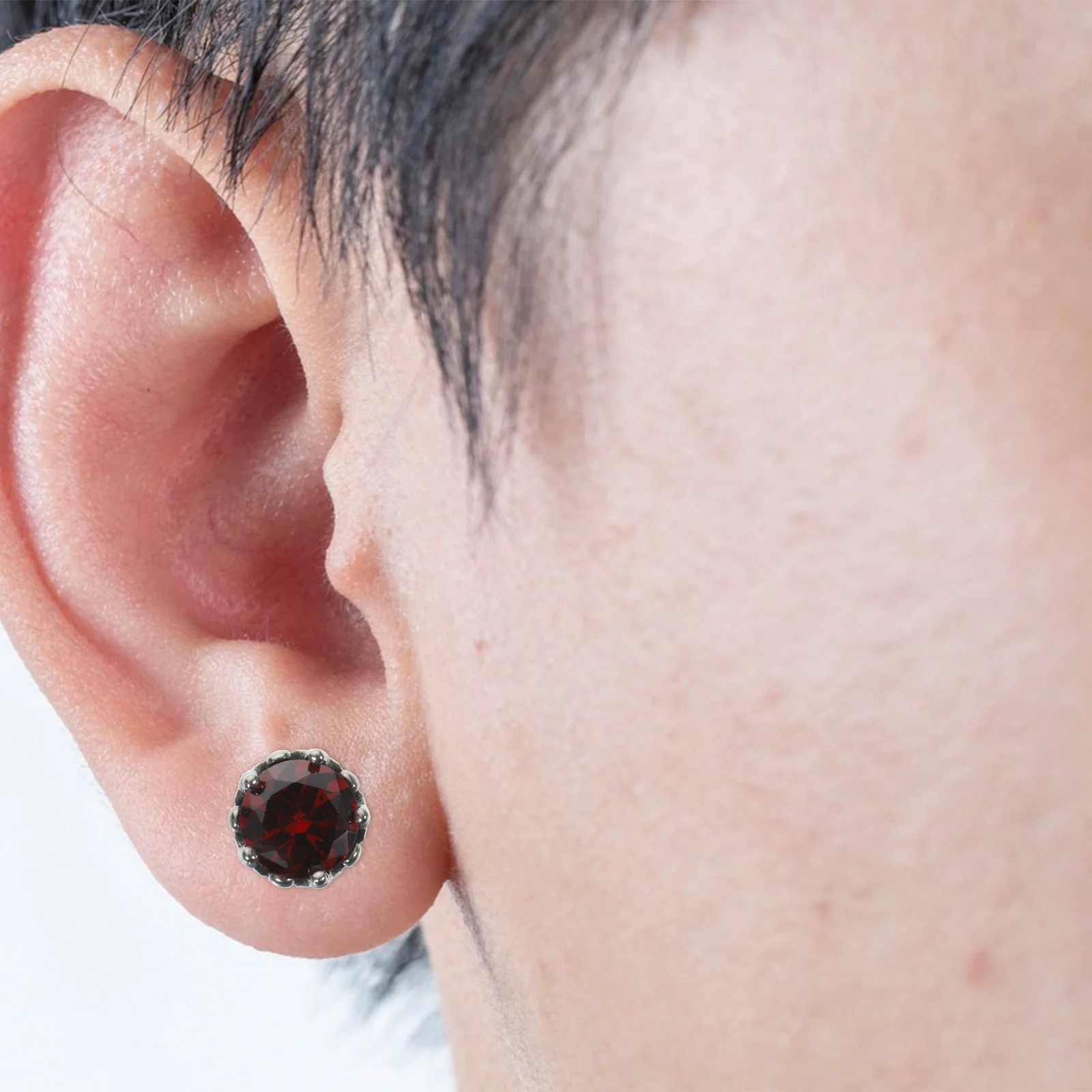 

1 Pair Decorative Stud Earrings Punk Earrings Stainless Steel Stud Earrings Men Stud Earrings