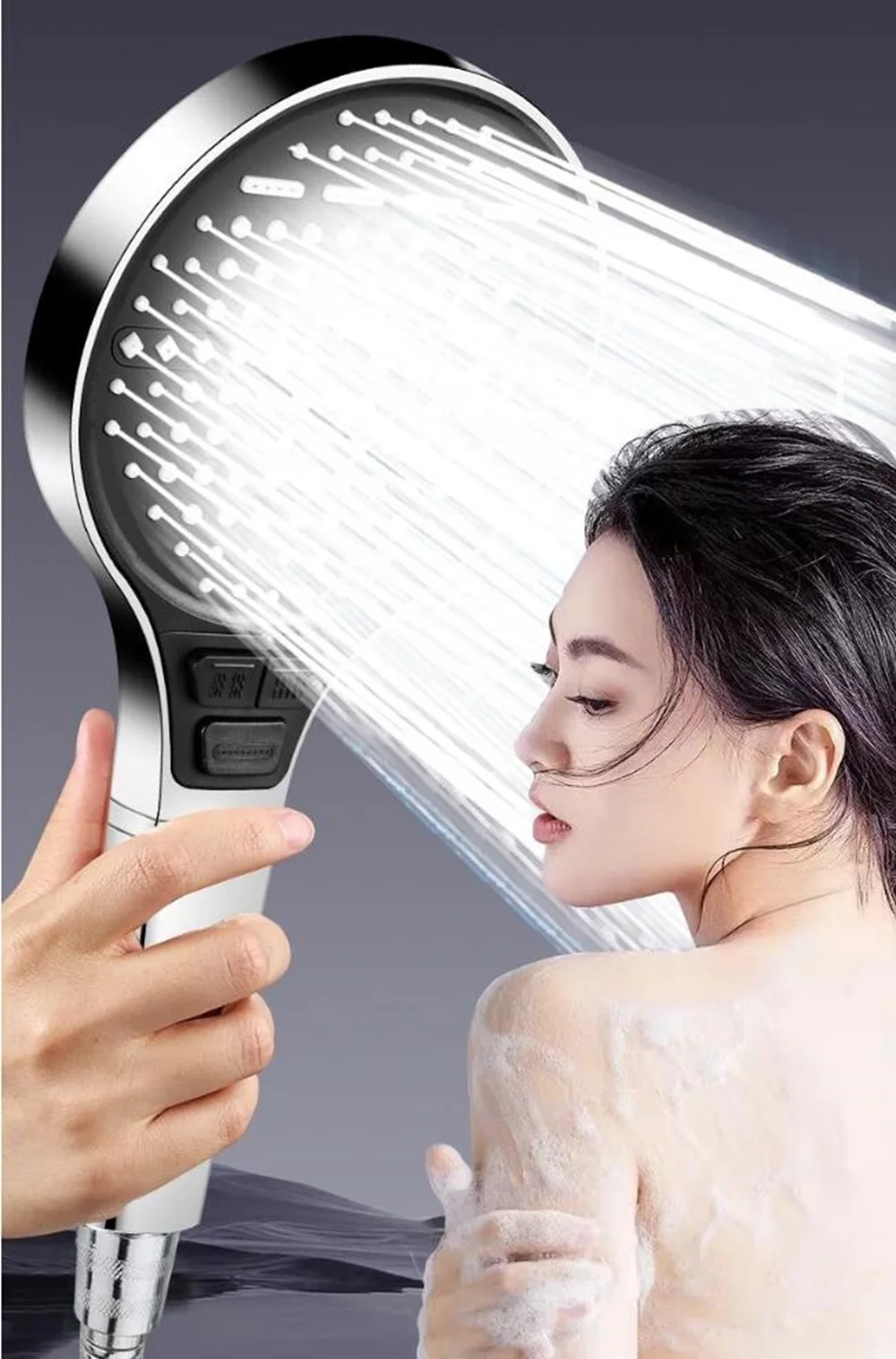 Насадка для душа 130 мм 4 режима с фильтром высокого давления