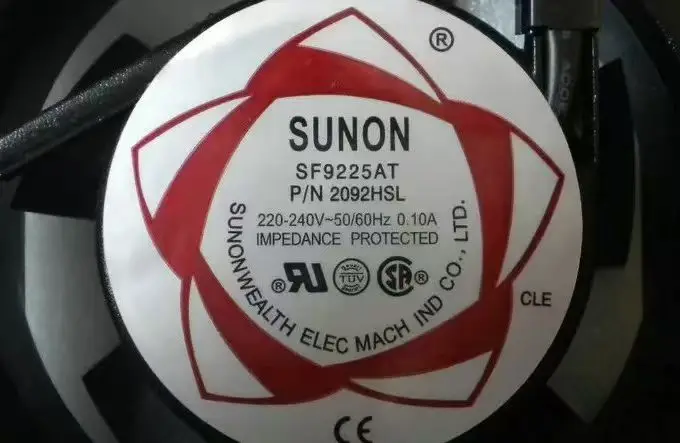 Вентилятор охлаждения Sunon AC 9CM 92*92*25MM 9225 220V с подшипником скольжения 90*90 9CM (art.: 3920d953451fd) - 3920d953451fd