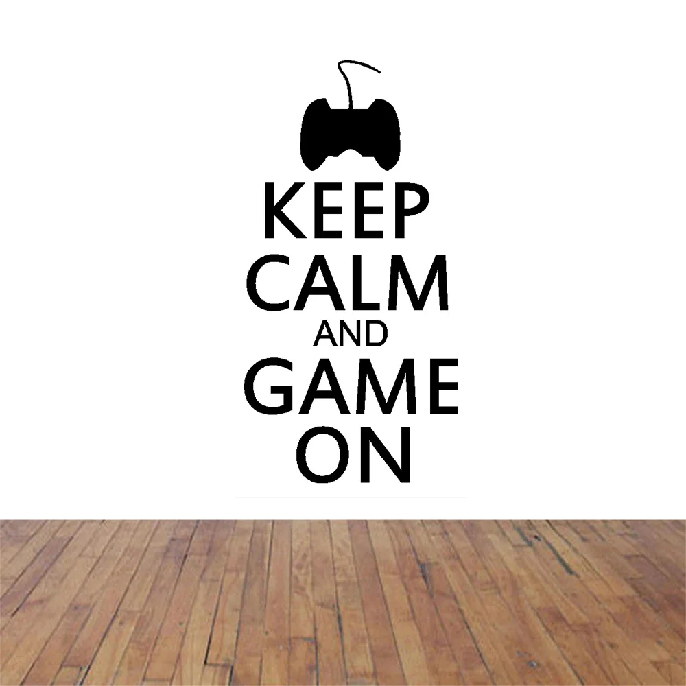 Наклейка Keep Calm and Game On-Наклейка на стену для детской комнаты подростков домашняя