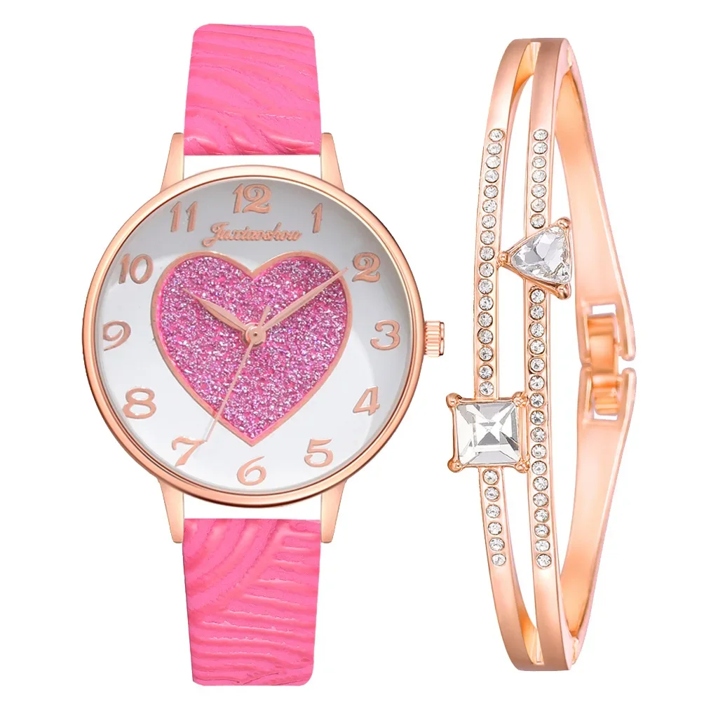 Новые роскошные часы в форме сердца для женщин модные звезды водонепроницаемые