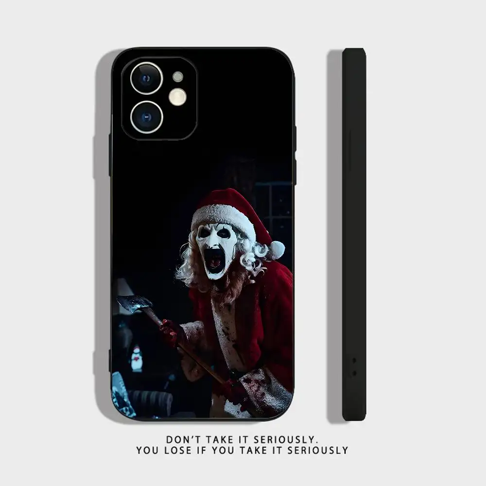 Фото Чехол для телефона Art the Clown Horror T-Terrifier для iPhone 17,16,15,14,13,12,11,XR,Pro,XS,Max,XR,Plus,мини-силиконовый черный противоударный чехол №3