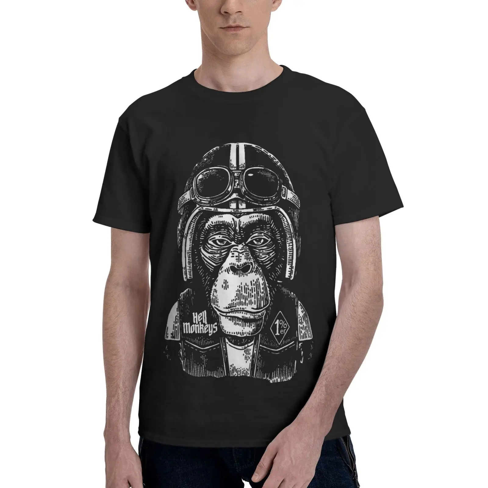 

Футболка мужская велосипедная с коротким рукавом и принтом мотоцикла