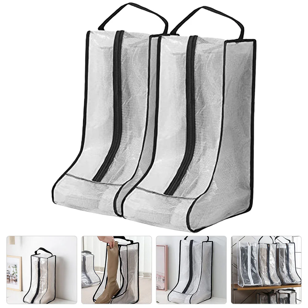 Skin Storage Bag Boot Tall Bag Shoe Bag Boxes Travel Rack Portable Friendly 2 Tall Bag Boot Storage Pcs Boots Shoes Clear