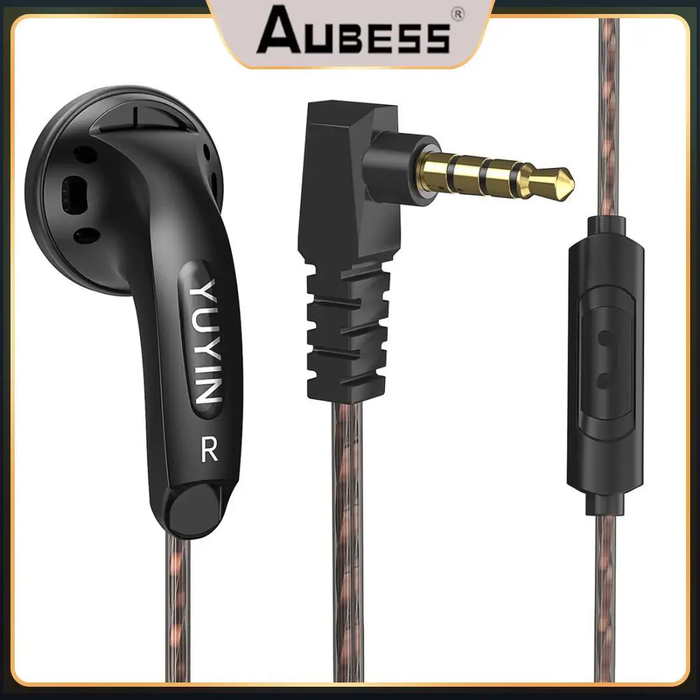 

Bass Sleep Earbuds With Mic 3.5mm Wired Earphone Ergonomic In Ear Common Headset With Microphone Office Accessories Comfortable