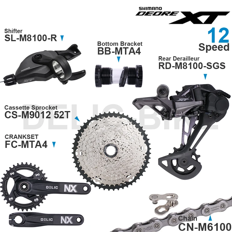 SHIMANO DEORE XT M8100 12 скоростной групсет с переключателем передач задний переключатель