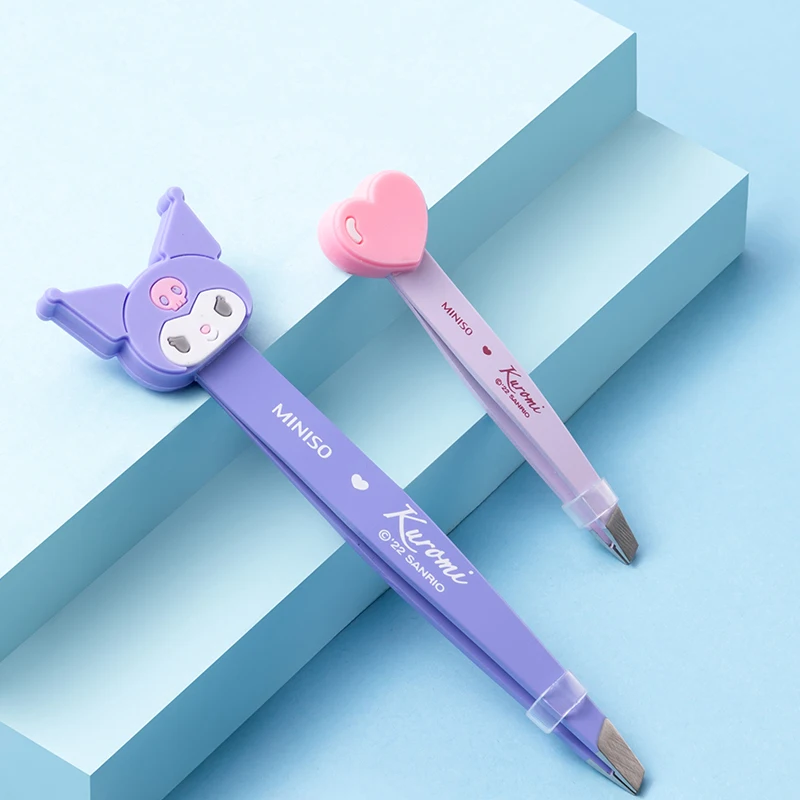 

Набор зажимов для бровей Kawaii Sanrio, аксессуары Mymelody Cinnamoroll Kuromi, милая красота, борода, выщипывание, безопасный подарок для девочек для дома, 2 шт...