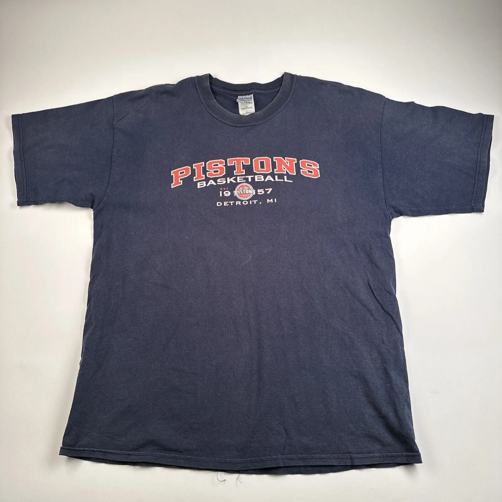 Винтажная баскетбольная футболка в стиле 1920-х поршней из Детройта Mi Xl