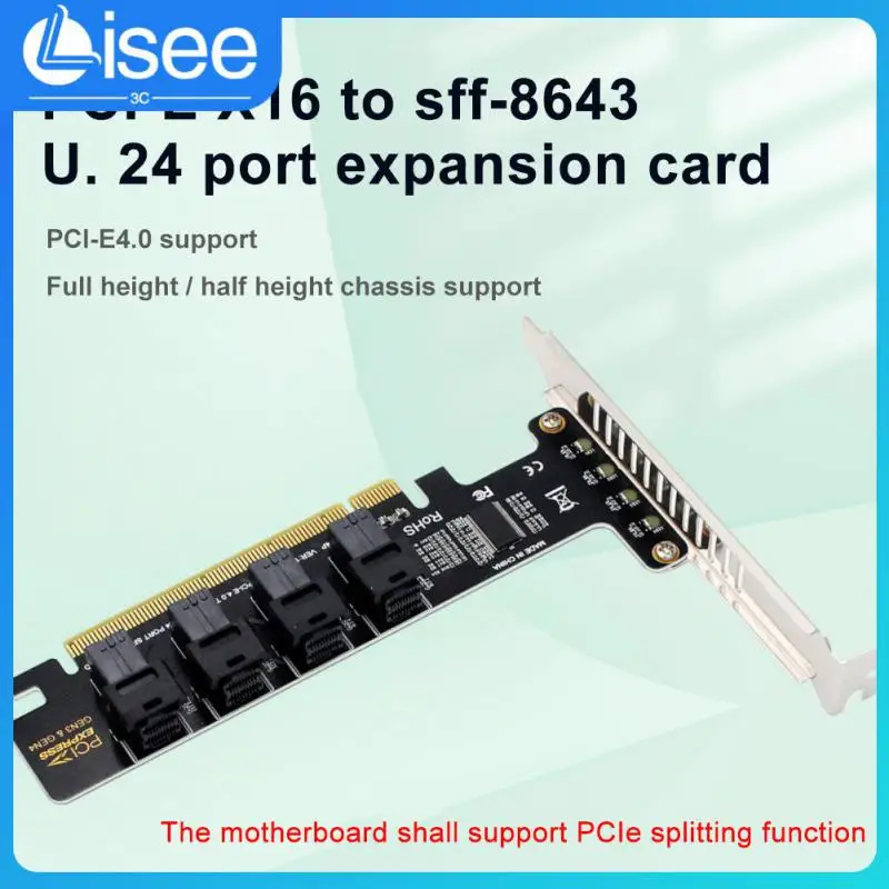 

Stable Sff-8643 Sff-8639 Pcie4.0 Split Card Pciex16 To 4-port U.2 Nvme Pcie To U2 Transfer Card Data Transfer High Speed