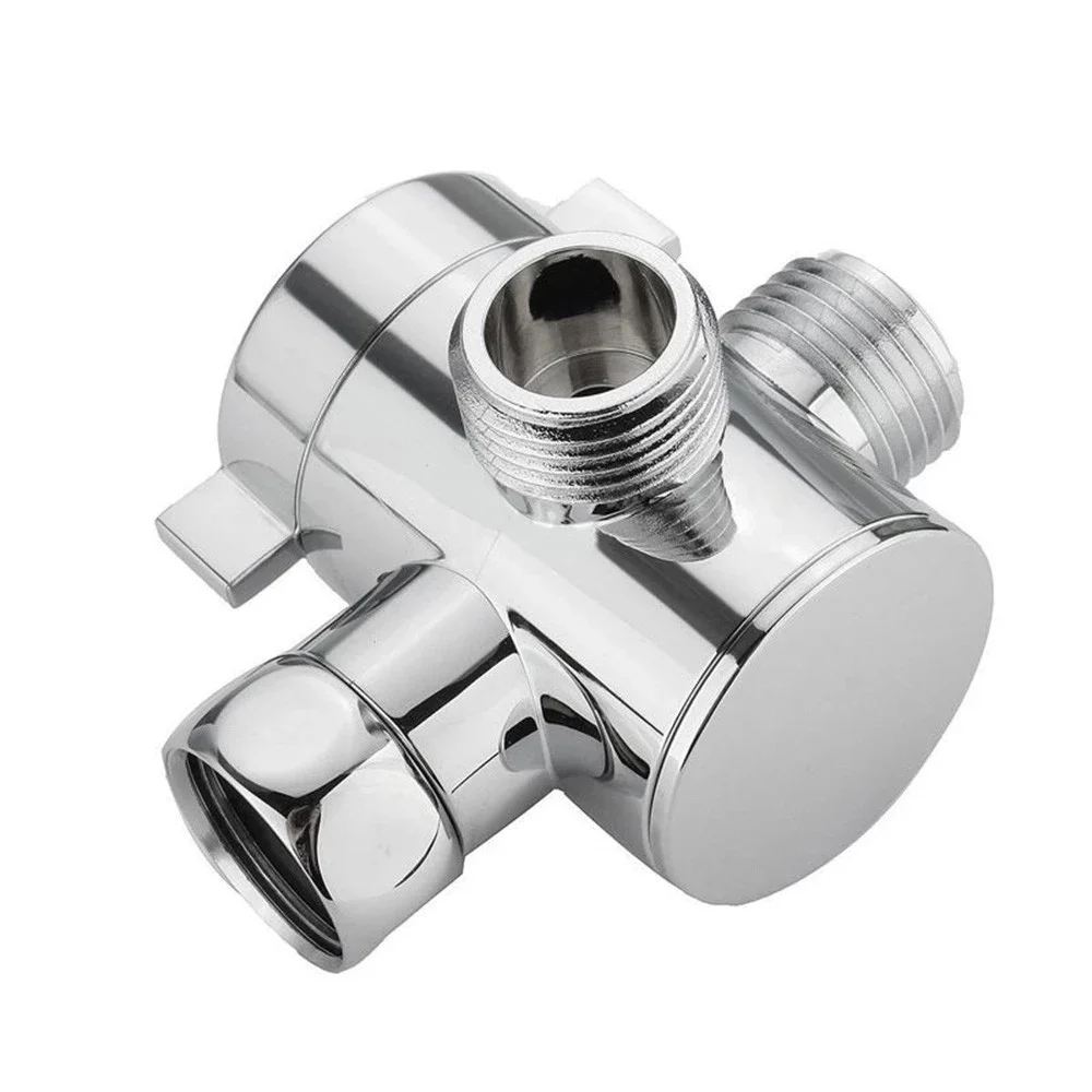 

1PC Shower Diverters Connector Toilet Bidet Water Separator Faucet Splitter Valve Three-way Water Diverter T-shaped Adapter