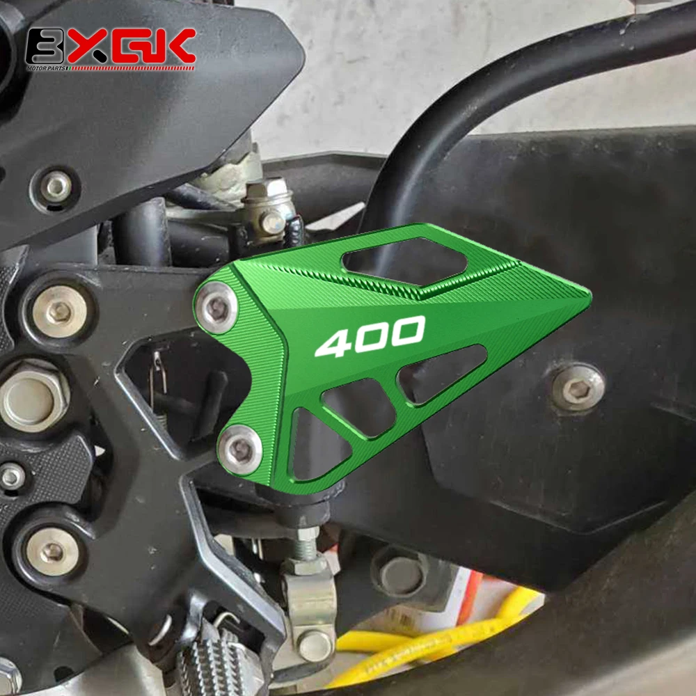 Фото Для KAWASAKI Ninja 400 NINJA 500 400 Z400 мотоциклетная подножка, подставка для ног, защита пятки, защитная крышка, декоративные пластины для подножек с ЧПУ №2