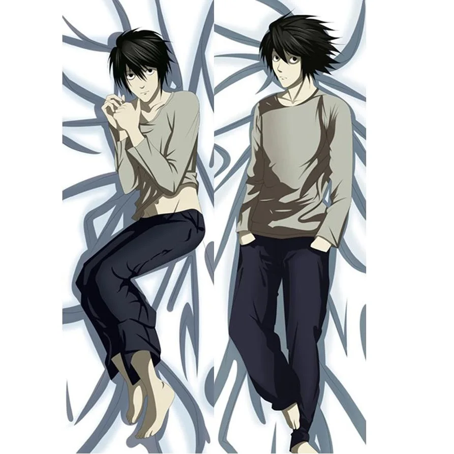 

Anime Death Note Dakimakura Yagami Light Cosplay L.Lawliet Pillow Case Hugging Body Otaku Throw Pillow Cover Pillowcase