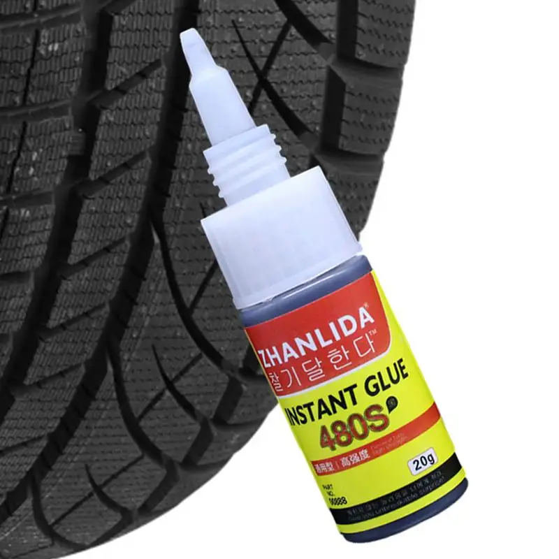 

Waterproof Car Tire Glu Rubber Toughened Adhesive Glue 480s Instant Glue Black Glue For Boots Quick Dry Automotive Adhesive 20g