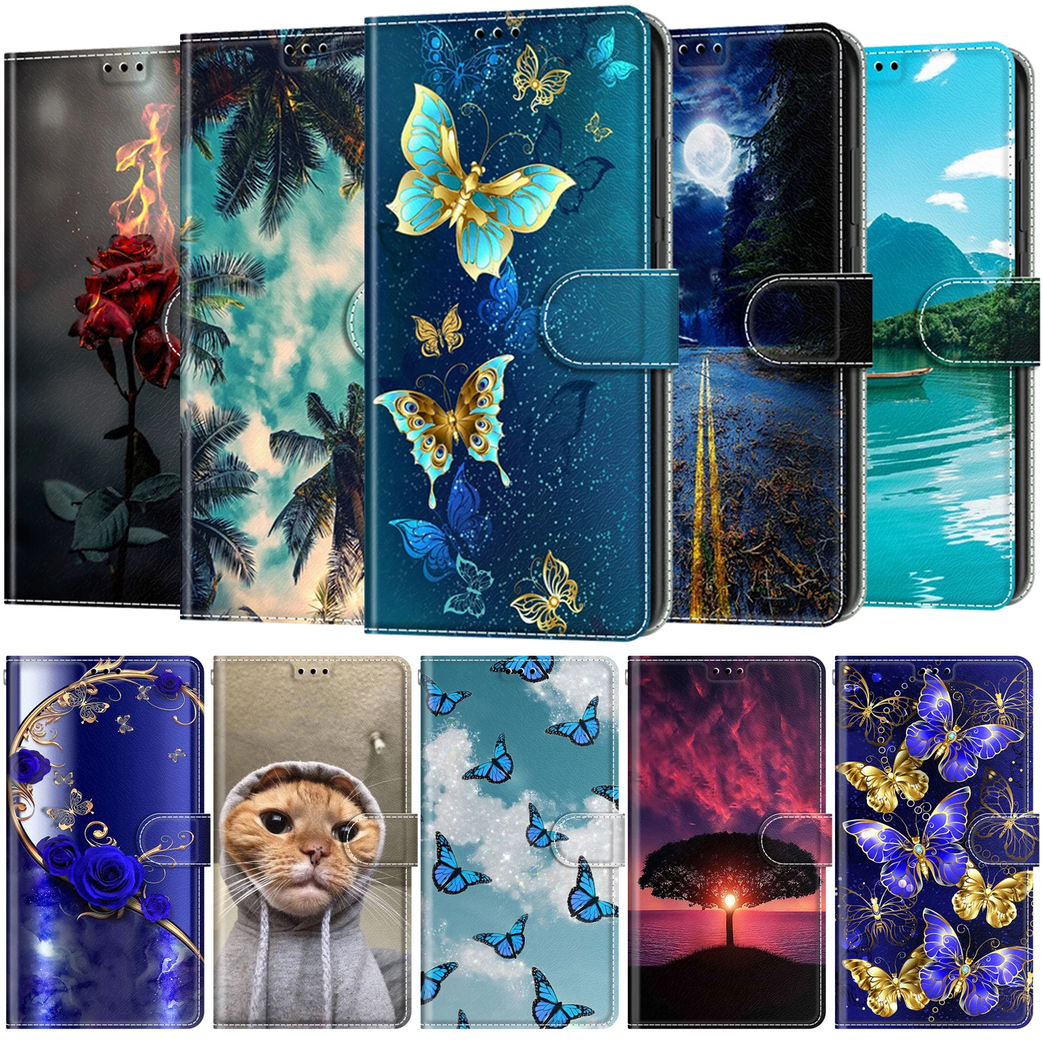 

Leather Book Cover For Xiaomi Redmi Note 12 Pro 4G 5G Poco F5 X5 Pro 5G Fundas Phone Case For Redmi Note 12 Turbo Pro Speed Case