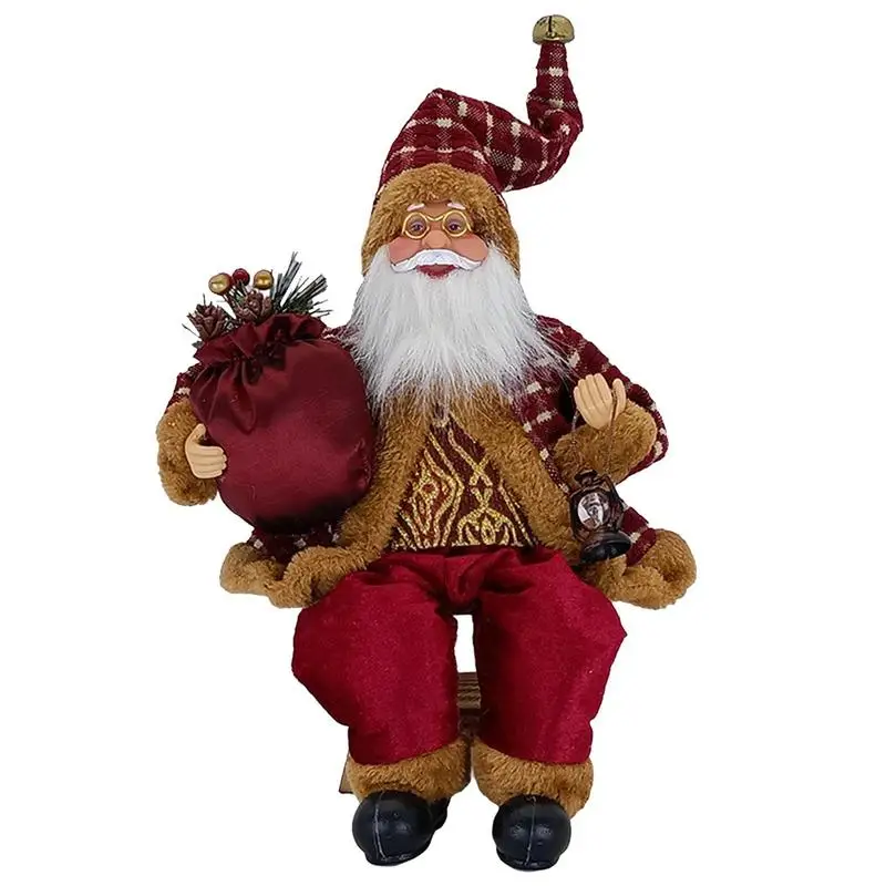 

Christmas Ornaments Santa Claus Figure 13.8 Inch Christmas Santa Claus Plush Doll Decor Seasonal Plush Toy Traditional Christmas