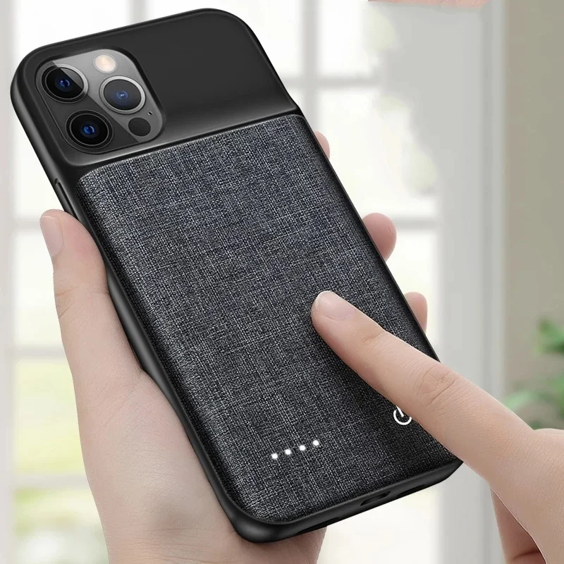 Ceny Etui Do ładowarki Do IPhone 11 12 Pro Max XR XS Max Etui Do ładowania Zewnętrzna Przenośna Obudowa Banku Zasilania Do IPhone 13 Pro Max