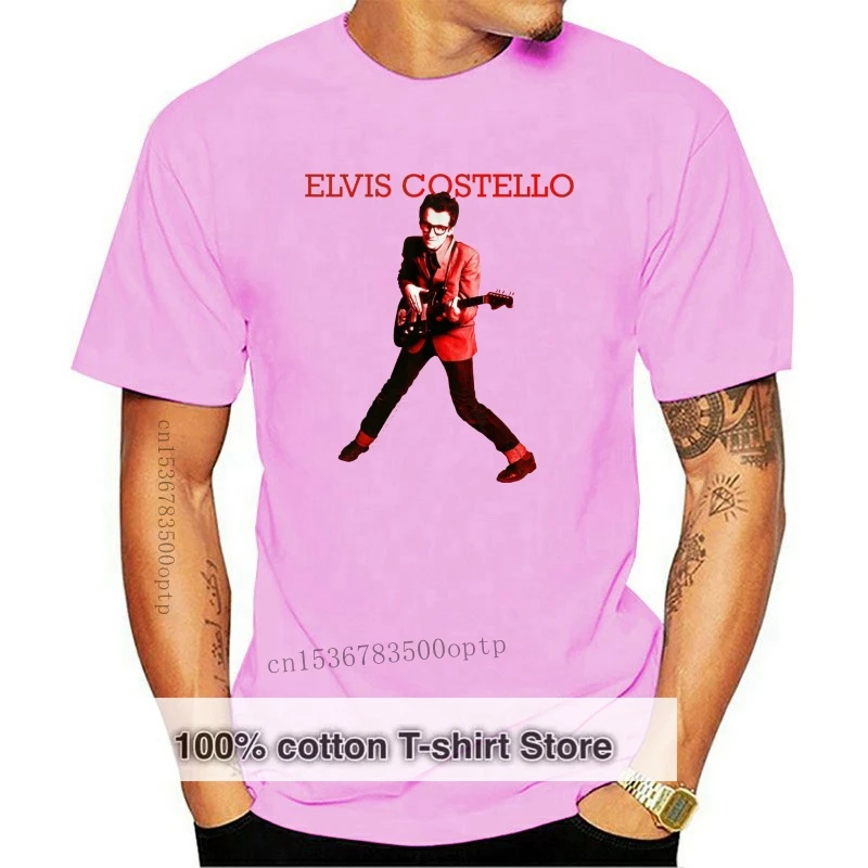 

Футболка Elvis Costello, бесплатная доставка, новые хлопковые футболки для фитнеса в стиле панк-рок 80-х годов с графическим рисунком, футболка