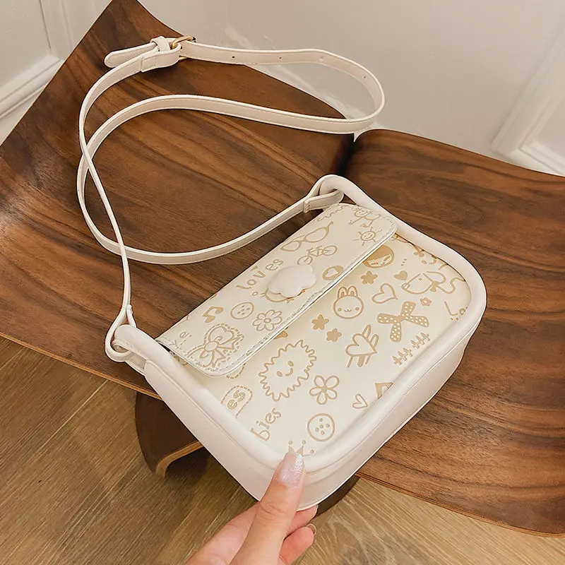 2022 Women's Fashion New Small Square Bag Simple Sweet All-match Messenger Bag Storage Handbag