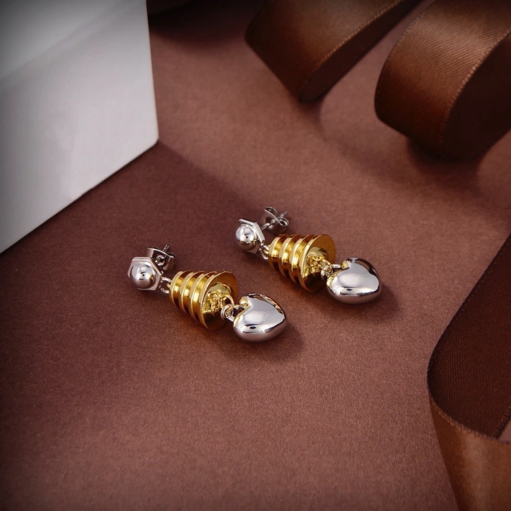 

2023 New Trend Retro Nut Heart Earrings Cool Trendy Avant-Garde Juxury Jewelry For Women Party