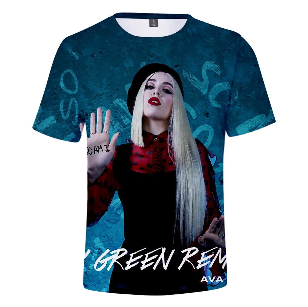 

Singser Ava Max 3d Printing T-shirt Fashion Casual Funny Harajuku Unisex Hip-hop Short Sleeve Round Neck Oversize Tops