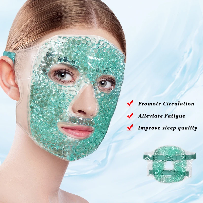 

Ледяная гелевая маска для лица против морщин, снимает усталость, укрепляющий кожу, спа, горячая и холодная терапия, ледяной пакет, охлаждающий массаж, косметический инструмент для ухода за кожей