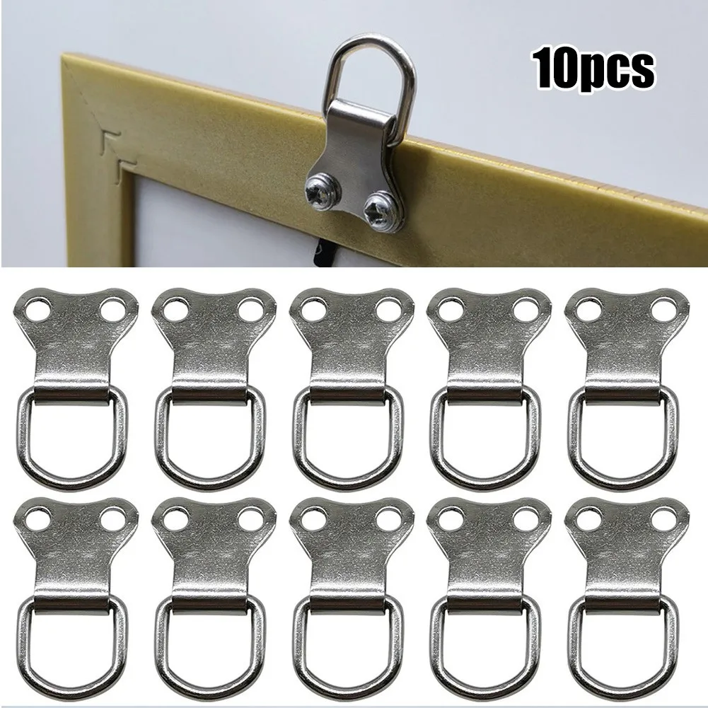 

10pcs Bull Head Hanging Ring Oil Painting Mirror Picture Frame Hanger Art Work Photo Picture Frame Wall Hanger Hook
