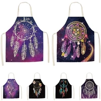 mandala dream catcher printed aprons for women household cleaning restaurant chef apron home baking cooking accessories delantal