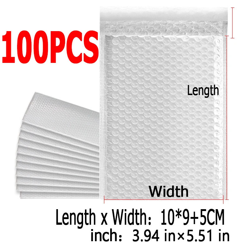10-100 шт. почтовые конверты с пузырьковой подкладкой, почтовые конверты, транспортировочные пакеты, пузырчатый конверт, упаковочная сумка, самозапечатывающиеся мягкие конверты QPD02