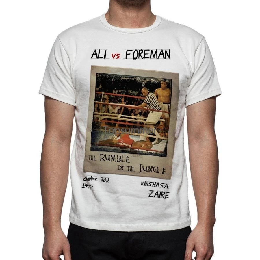 

Men Boxing Muhammad Ali Vs George Foreman Rumble In The Jungle T-Shirt M02