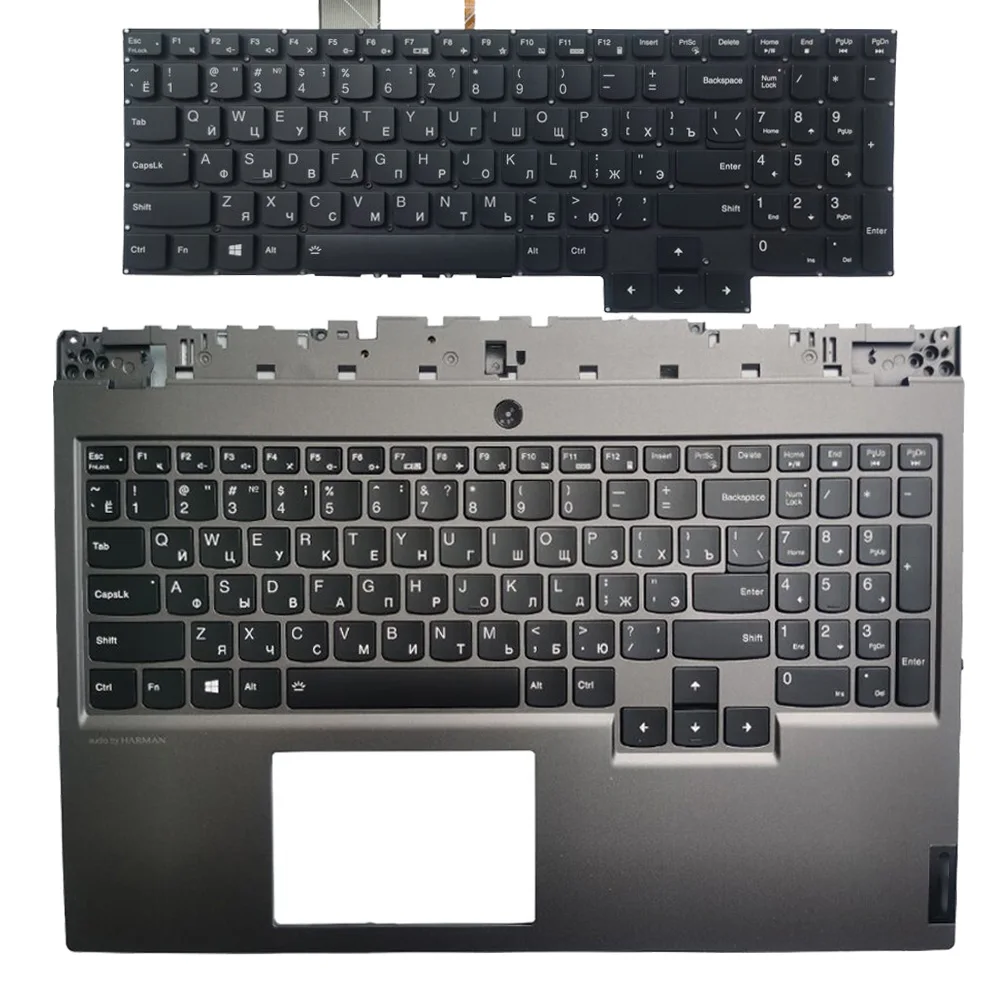 

New Backlit Russian Keyboard For Lenovo Legion 5-15IMH05H -15IMH05 -15ARH05H -15ARH05 With Palmrest Upper Cover Case RU