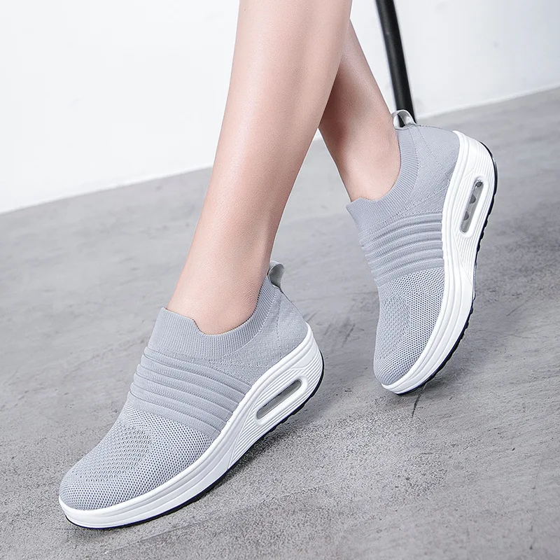

202206014JMXNCJKH AKDHIh Elastic flying woven walking shoes air cushion shoes