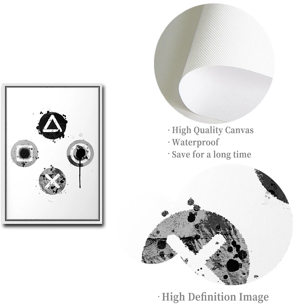 Скандинавская черная и белая игра цитаты Холст Плакат Украшение зона настенное