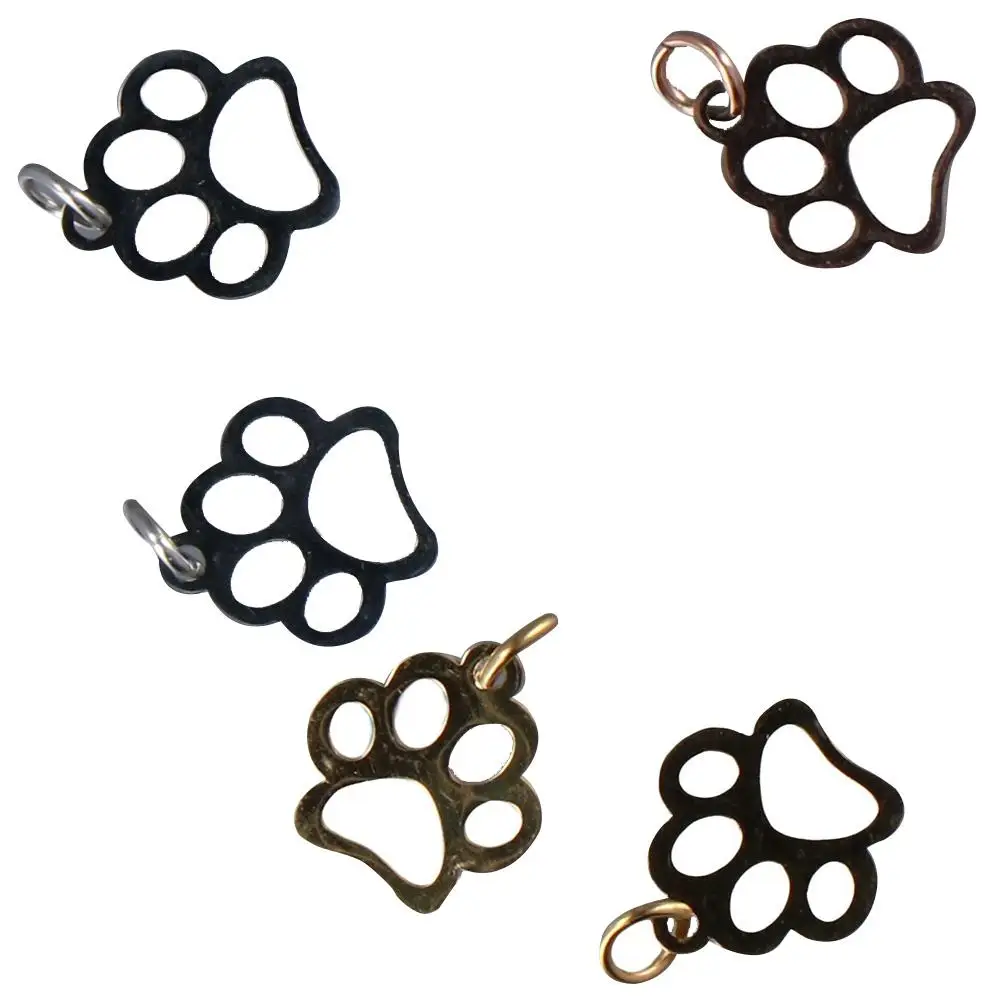 

Steel, Gold, Rose Gold Alloy Cute Dog Charms Size: 16*12mm Stainless Steel Dog Round Pendant 304 Stainless Steel Pendant