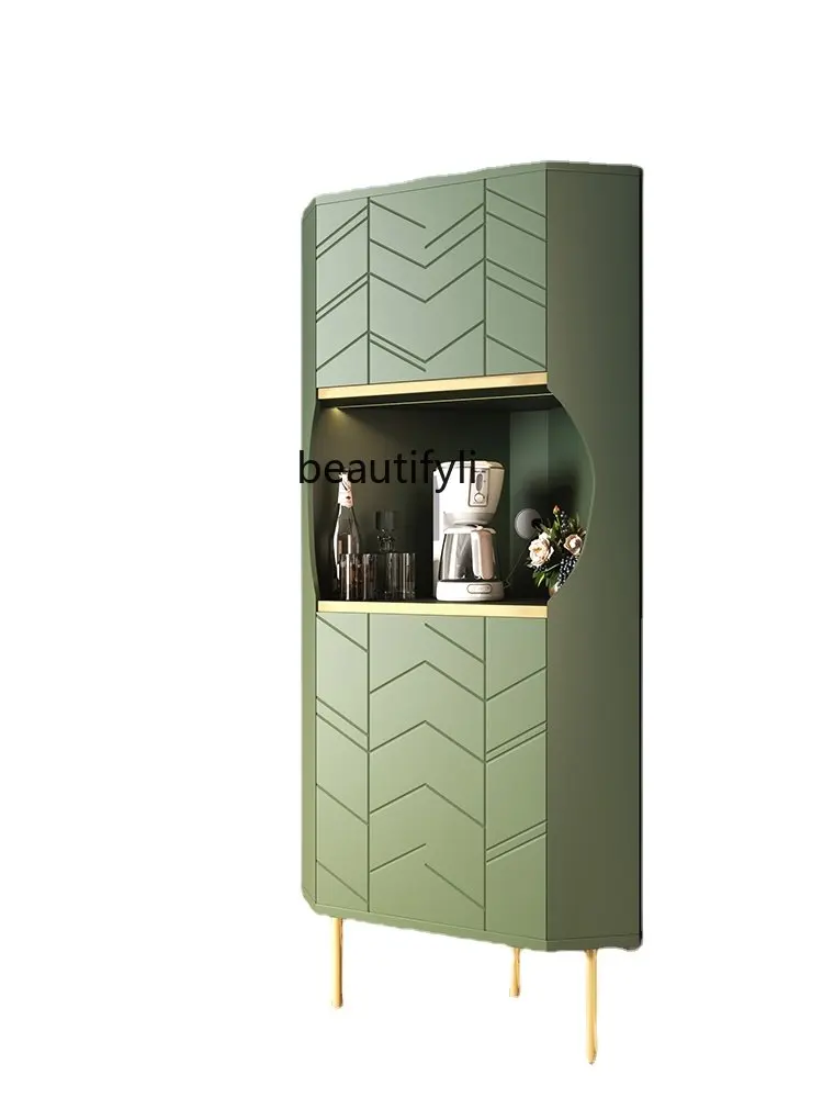

Light Luxury Corner Locker Sideboard Corner Storage Cabinet Triangle Wall Cabinet Wine Cabinet