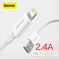 baseus usb cable for iphone cable 11 12 pro max xs xr x se 8 7 6 plus 6s data wire cord fast charger cable for ipad air mini 4
